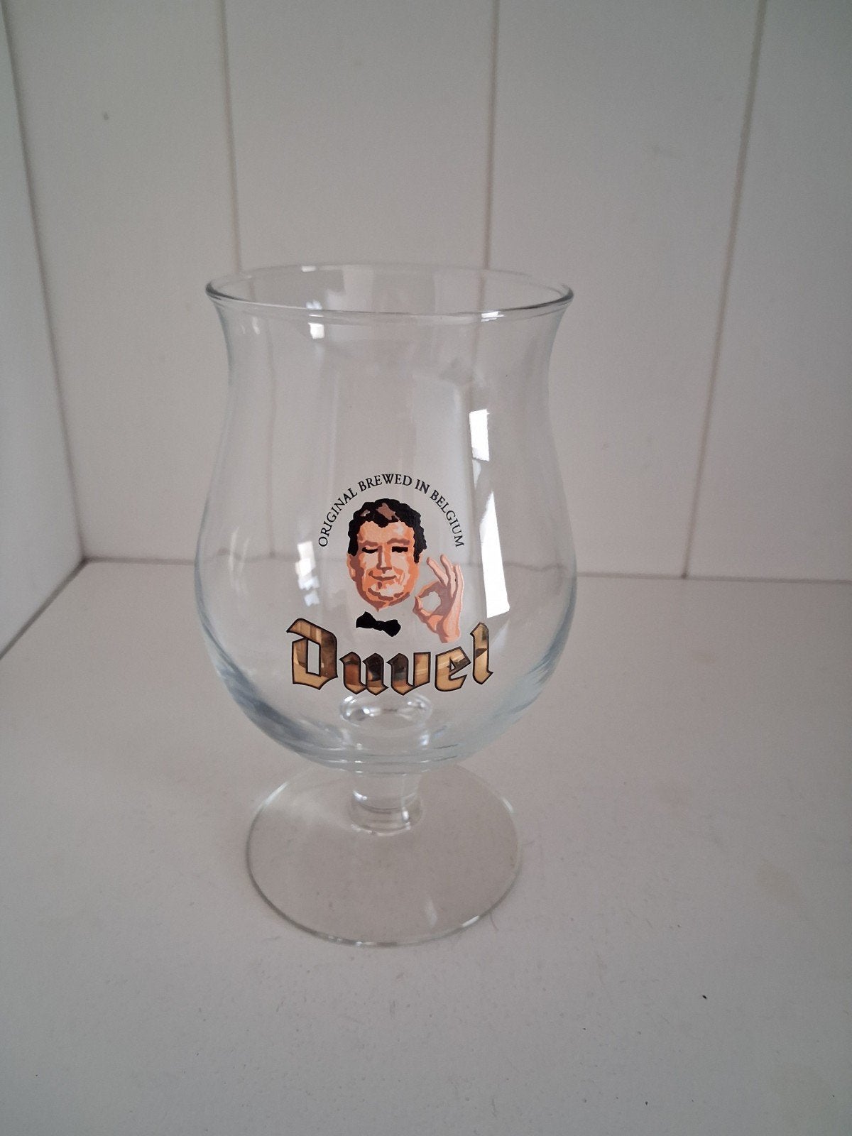 Duvel bierglas 1999 met Kelner, Ophalen of Verzenden, Zo goed als nieuw, Overige merken, Glas