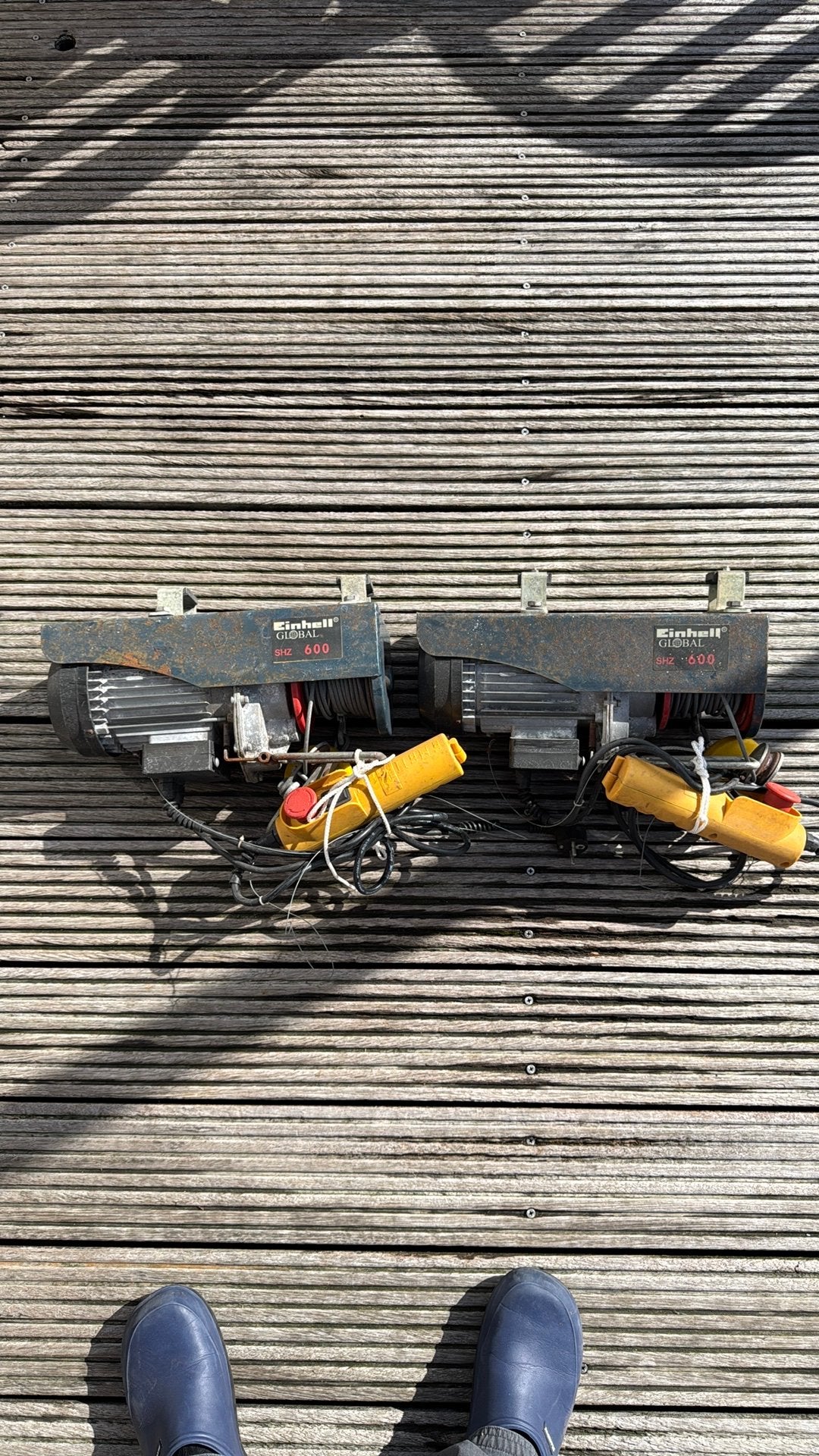 2x Einhell SHZ 600 Elektrische Kabeltakel / Bouwlier Werkend, Ophalen, Gebruikt