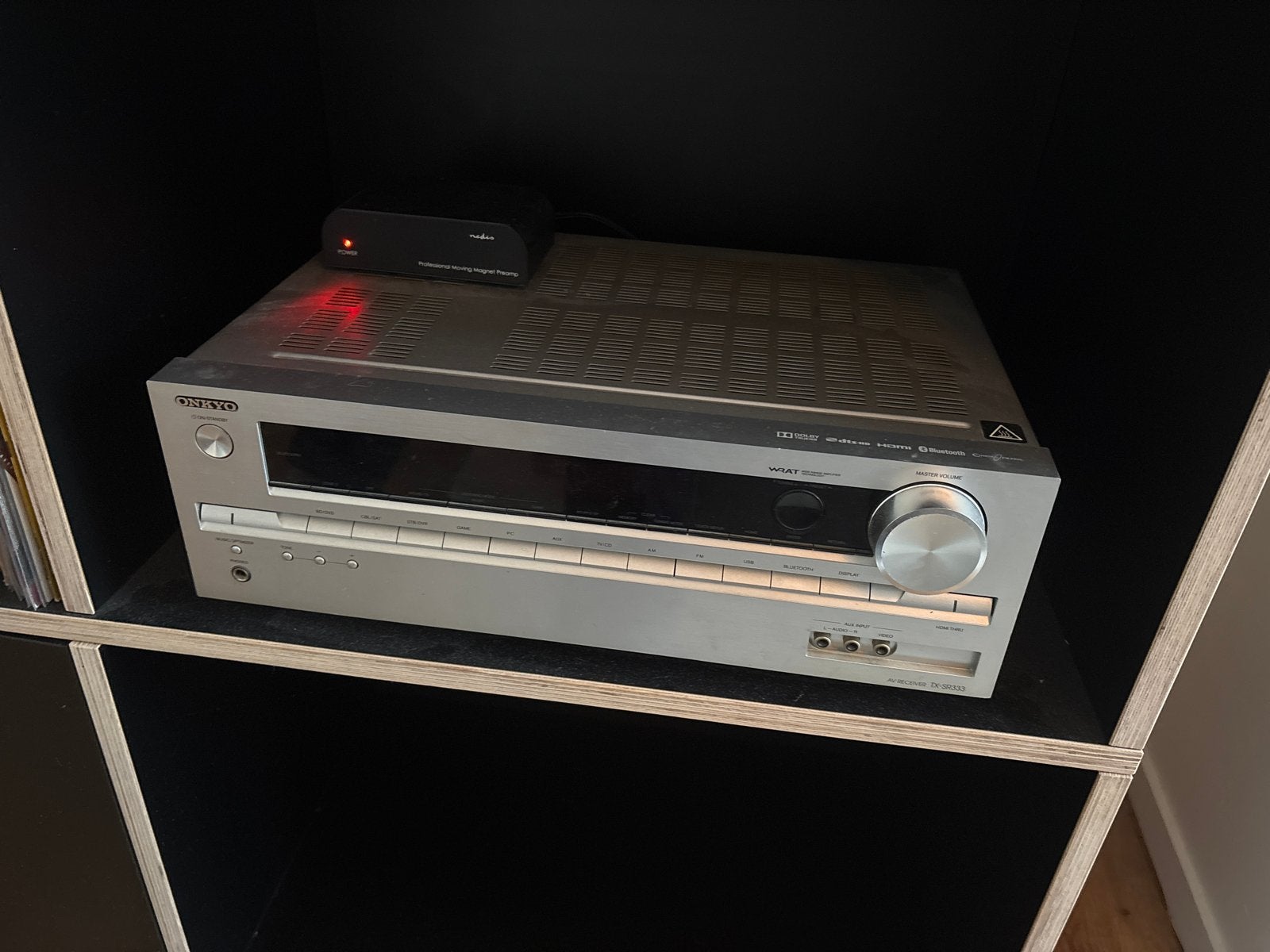 Onkyo TX-SR333 AV Receiver met Bluetooth en HDMI, Ophalen of Verzenden, Zo goed als nieuw, 60 tot 120 watt, Onkyo