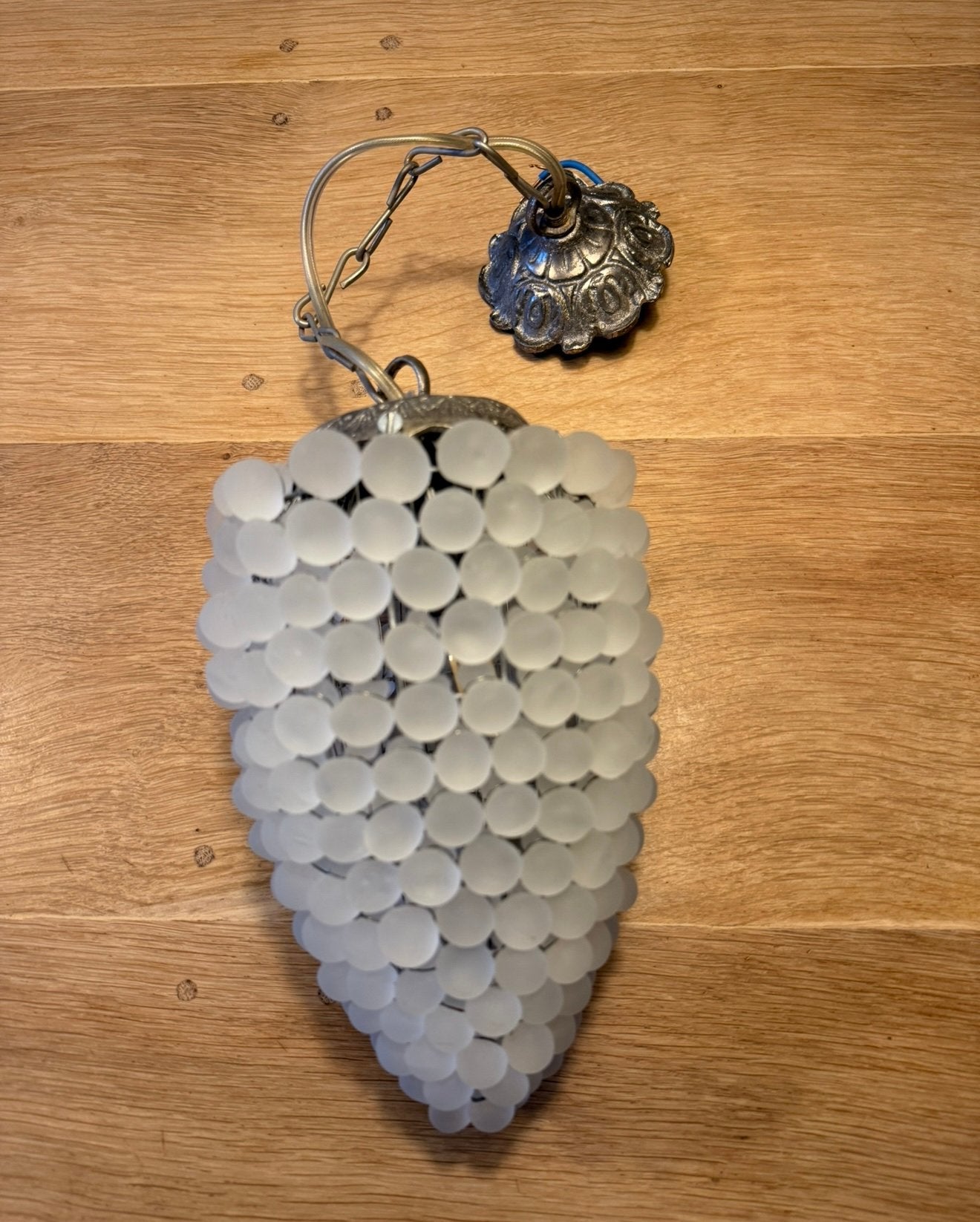 Mooie vintage krisstallook hanglamp, Ophalen, Zo goed als nieuw, Overige materialen