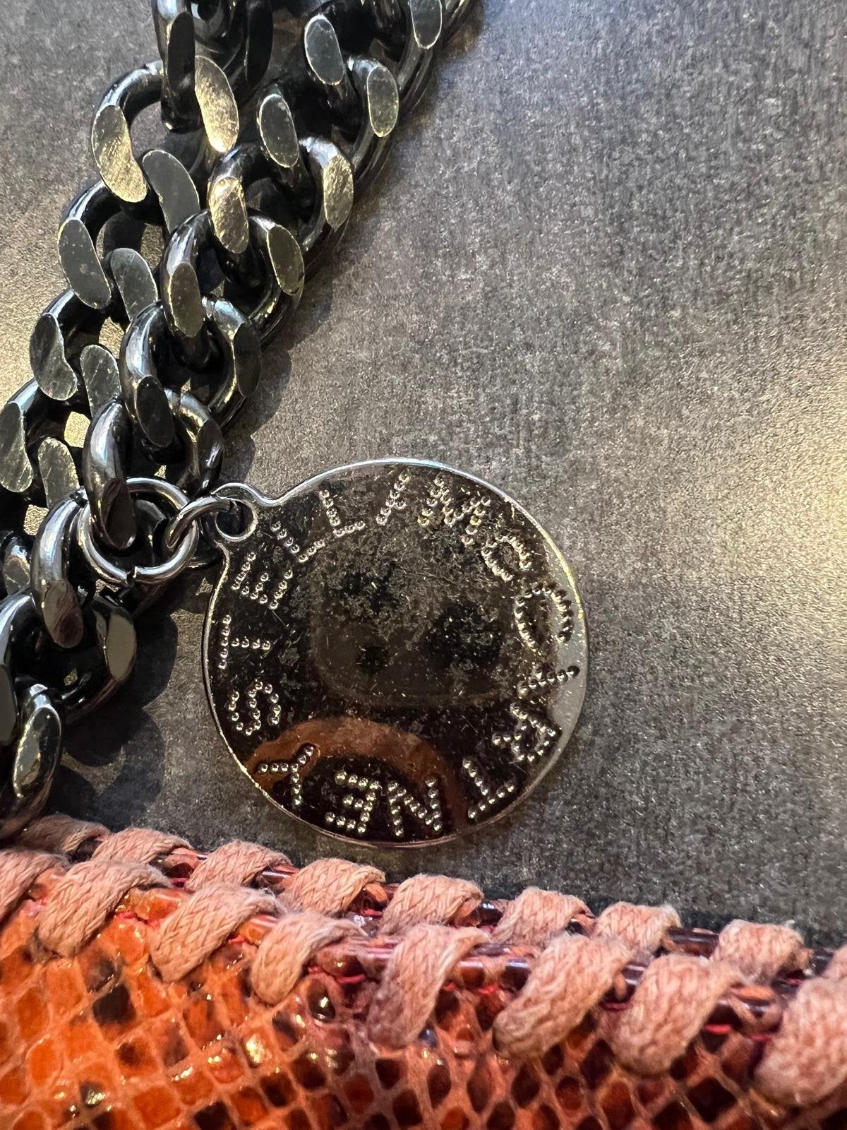 Stella McCartney Falabella Handtas Slangenprint Oranje, Ophalen of Verzenden, Zo goed als nieuw, Oranje, Handtas