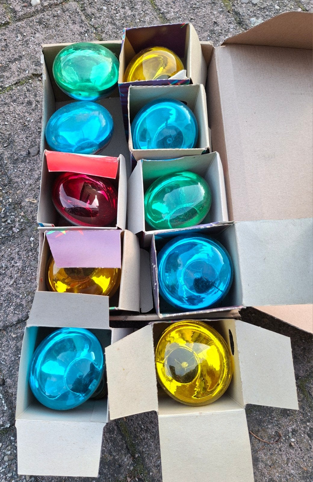 Partij oude gekleurde disco gloeilampen - Philips 60W, Huis en Inrichting, Meerkleurig, Gloeilamp, 60 watt of meer, E27 (groot)