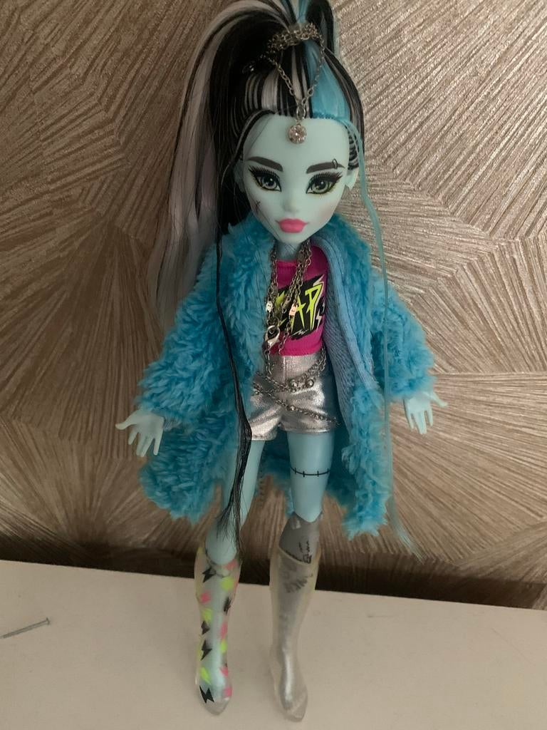 Monster High Frankie Stein Pop, Ophalen of Verzenden, Zo goed als nieuw, Barbie