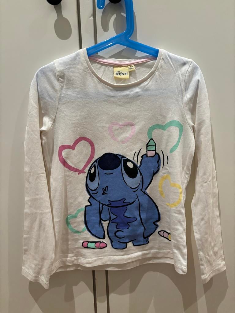 Leuk Stitch shirt maat 134, Ophalen of Verzenden, Zo goed als nieuw, Meisje, Shirt of Longsleeve