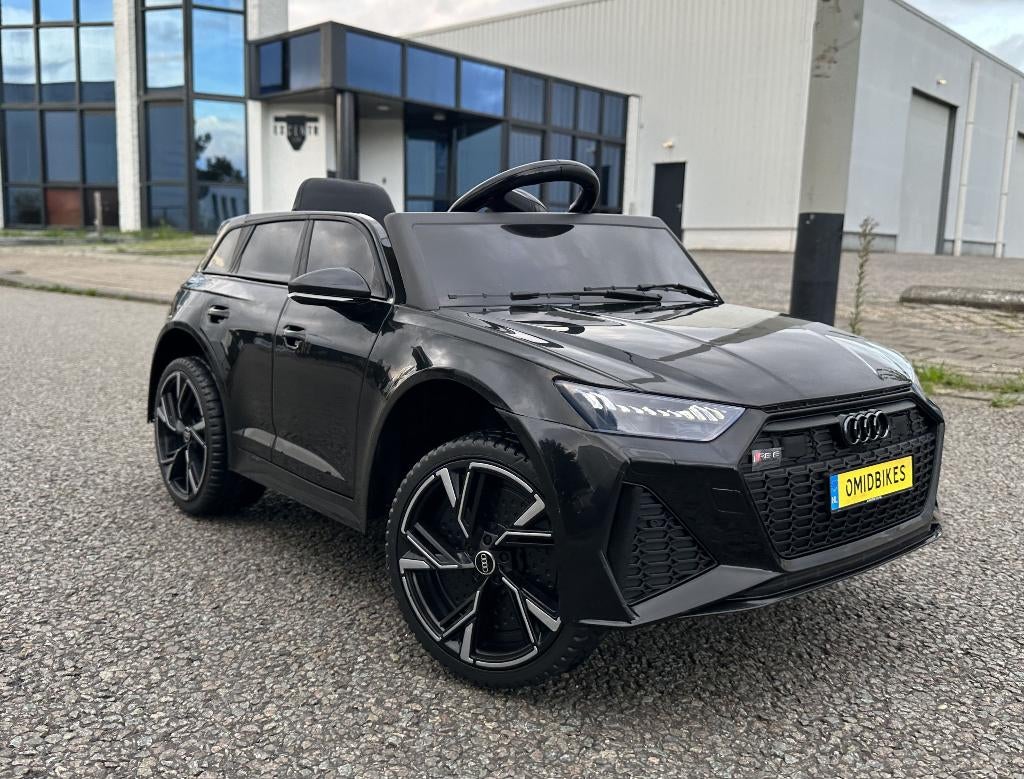 Audi RS6 12v zwart Afstandsbediening / Bleutooth / Leder / E, Ophalen of Verzenden, Nieuw