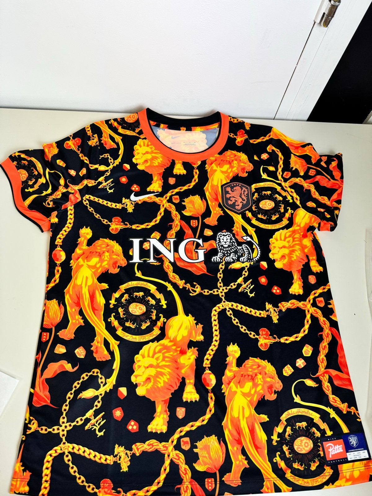 Nike x Patta x KNVB Oranje Leeuwen Voetbalshirt, -, Meerkleurig, -, Nieuw