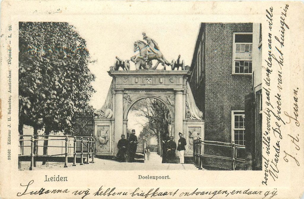 701-183-023 Leiden Doelenpoort, Verzenden, Voor 1920, Zuid-Holland