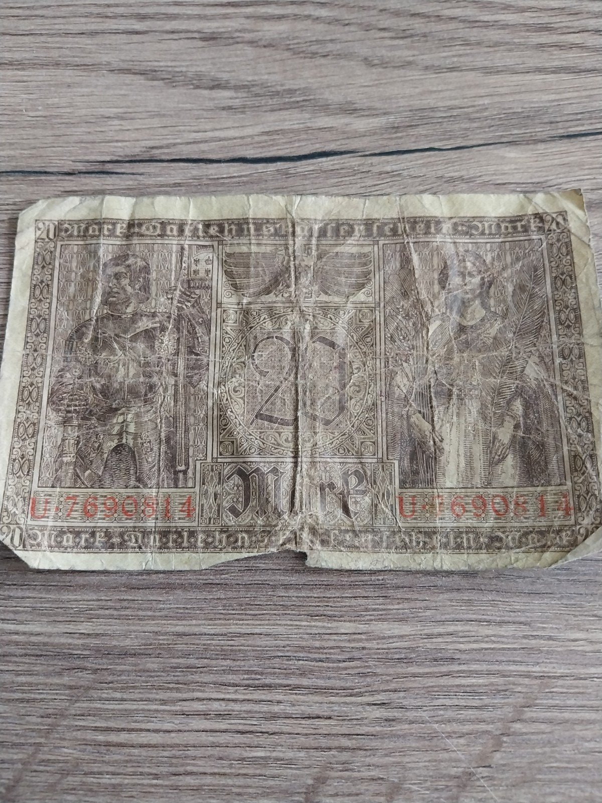 Oude 20 Mark Duitse Bankbiljet - Historisch Verzamelstuk, Ophalen of Verzenden, Los biljet