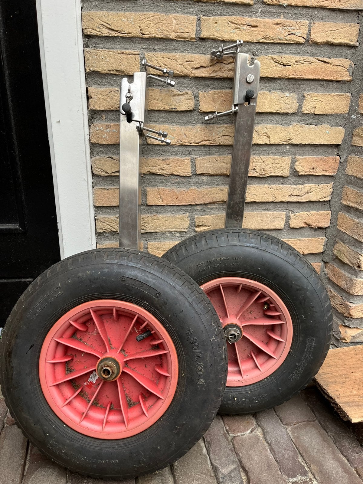 Opklapbare wielen motor/rubber boot, Watersport en Boten, Ophalen, Zo goed als nieuw, Overige typen, Motorboot