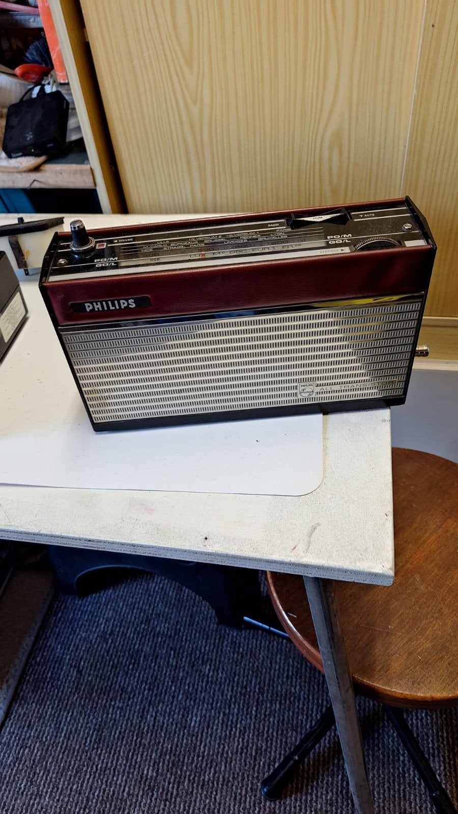 Oude philips radio, Ophalen