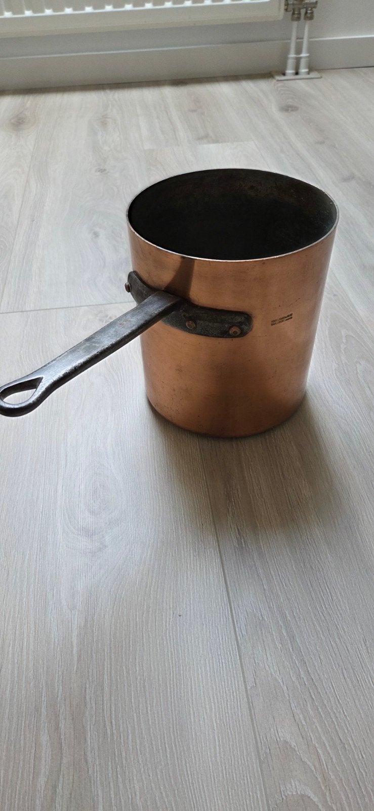 Koperen Kookpan met Handvat -  Vogelsang en Kuhn Karlsruhe, Ophalen, Overige materialen