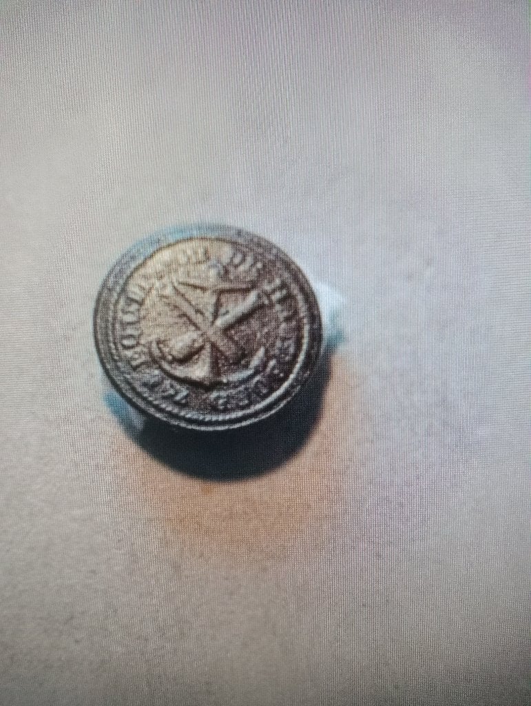 19eeuwse Grande Arme Knoop van t 74e Regiment, Ophalen of Verzenden, Landmacht, Nederland, Embleem of Badge
