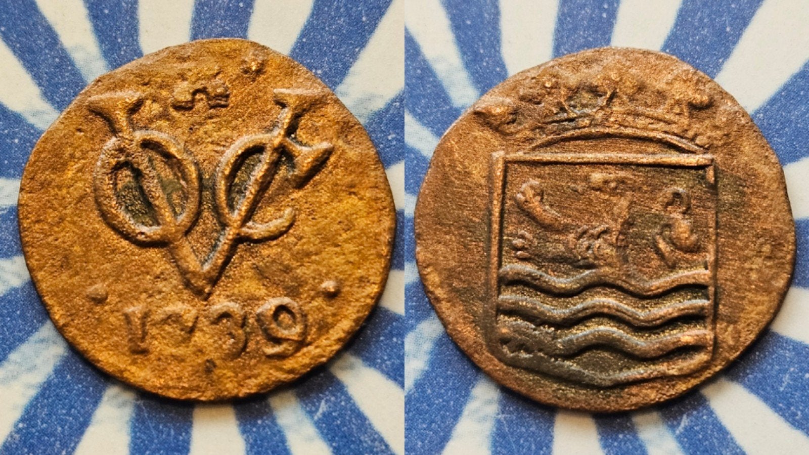 Schaarse oude munt VOC duit Zeeland 1739, Ophalen of Verzenden, Vóór koninkrijk, Overige waardes, Losse munt