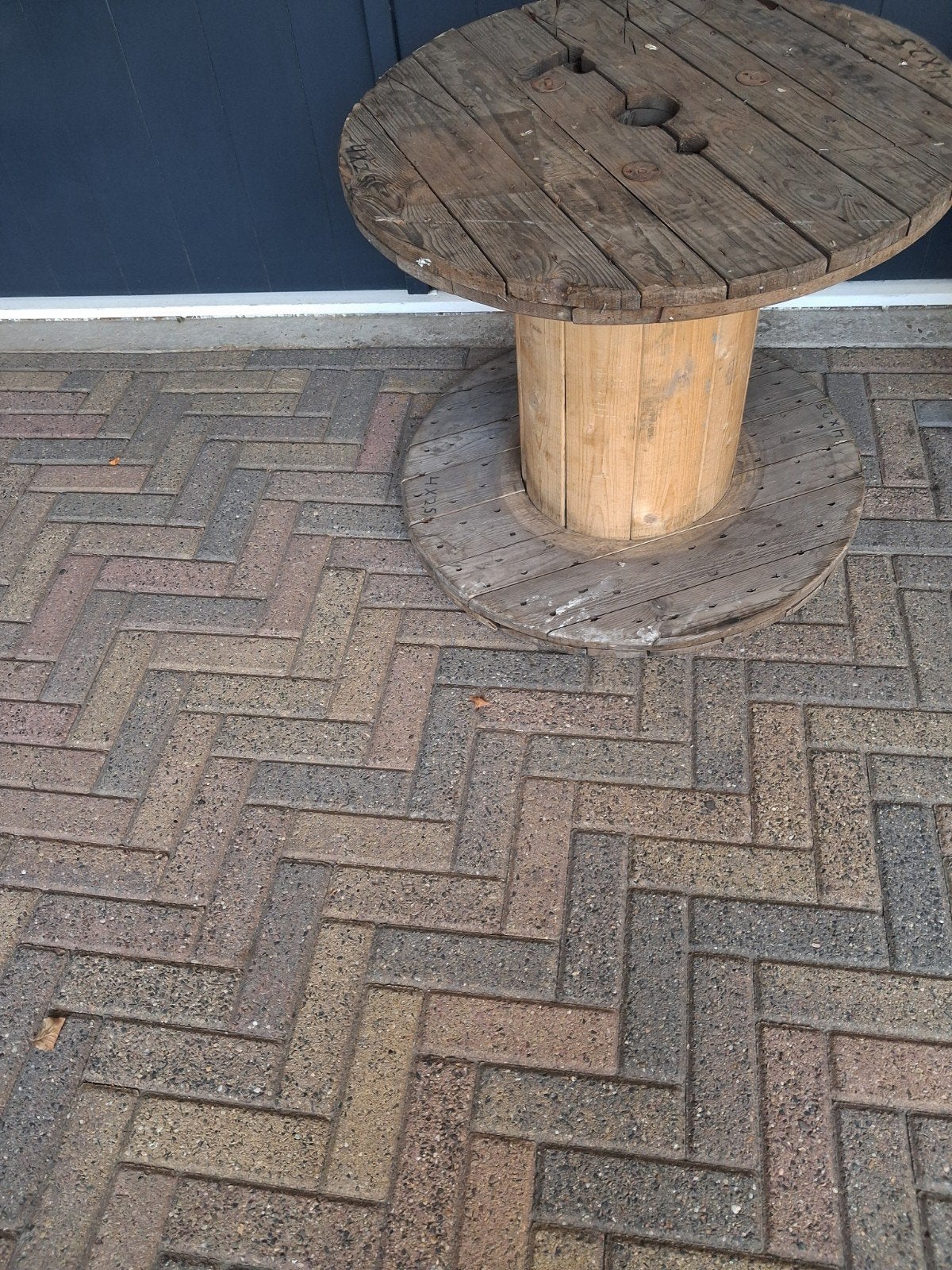 houen haspel tafel , tuintafel, Tuin en Terras, Tuintafels, Ophalen of Verzenden, Rond, Hout