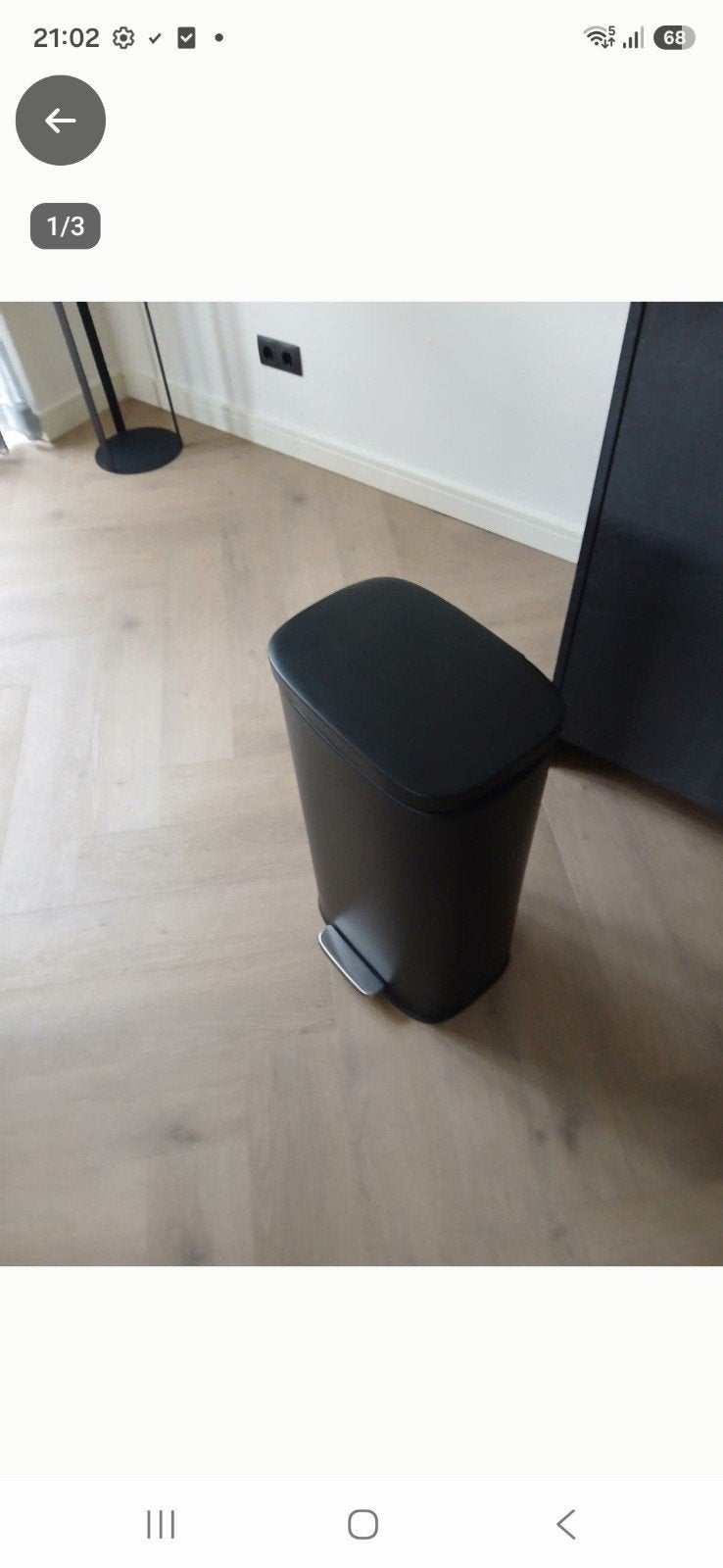 Zwarte pedaalemmer - zo goed als nieuw, 40 liter of meer, Ophalen, Zo goed als nieuw