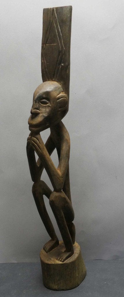 houten beelden Indonesie DQ3 houtsnijwerk kunst beeld Indie, Antiek en Kunst, Ophalen of Verzenden