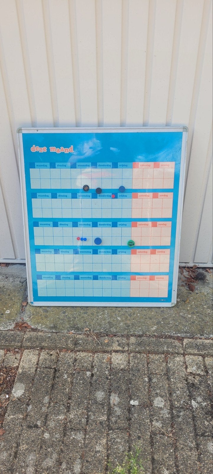 memobord met magneetjes, Ophalen, Gebruikt, Magneetbord