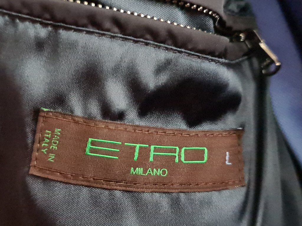 Nieuw Etro Milano jas super pasvorm met blauwe kleur maat L, Ophalen, Maat 52/54 (L), Blauw, Etro Milano