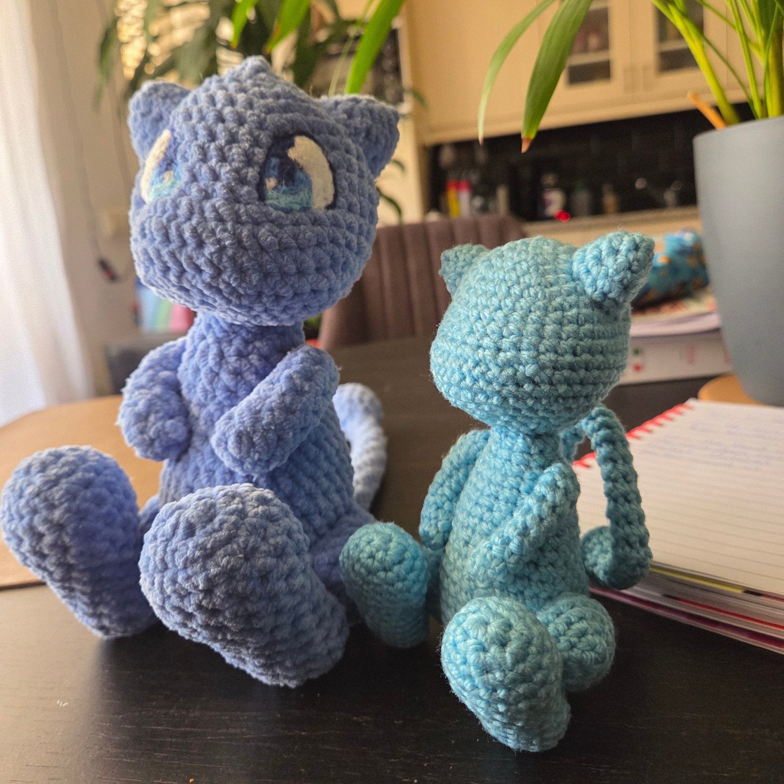 Gehaakte Mew knuffel - Pokémon, Overige merken, Overige typen, Blauw, Zo goed als nieuw
