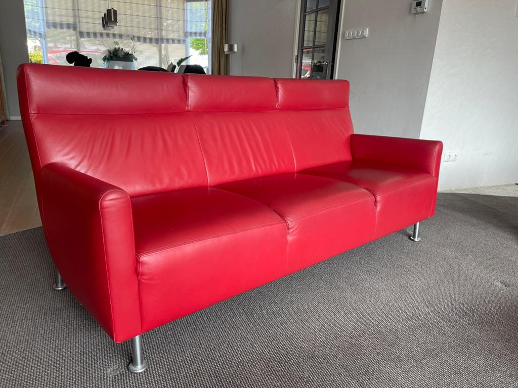 Leolux Rooby 3-zits lederen designbank  – topstaat - 2x, Ophalen, 150 tot 200 cm, Driepersoons, Zo goed als nieuw