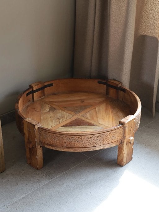 Chaki Tafel lage salontafel, 50 tot 100 cm, Rond, Nieuw, Landelijk