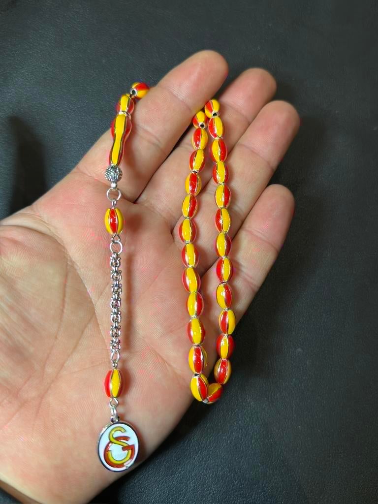Galatasaray tesbih gumus zilver krozenkrans ketting, Ophalen of Verzenden, Zo goed als nieuw, Zilver