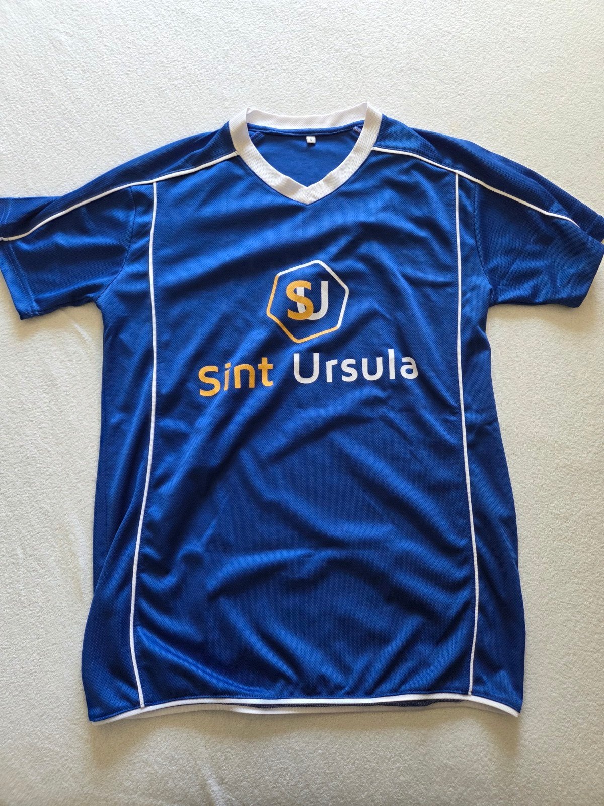 Gymshirt Sint Ursula Maat S, Fitness, Blauw, Sint Ursula, Ophalen of Verzenden