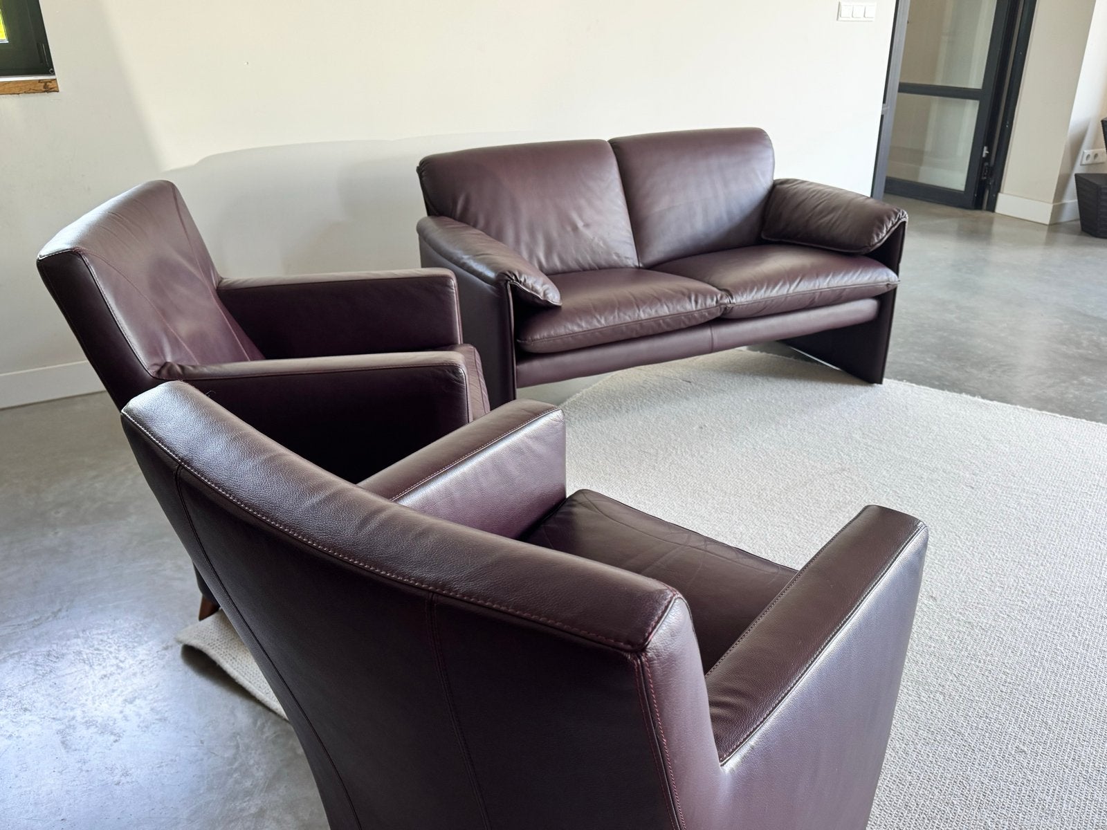 Prachtig Leolux Bora Boro set: 2-zits bank en 2 fauteuils, Verzenden, Leolux jori pode gelderland, 150 tot 200 cm, Tweepersoons