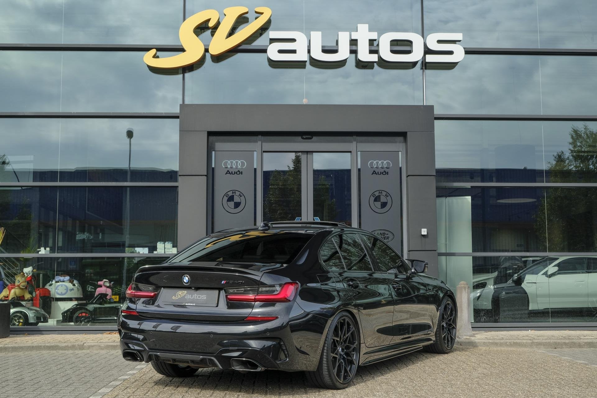 BMW 3-serie M340i 505pk xDrive Stage2 Schuifdak NLauto Harma, Auto's, Automaat, Euro 6, 1645 kg, Zwart