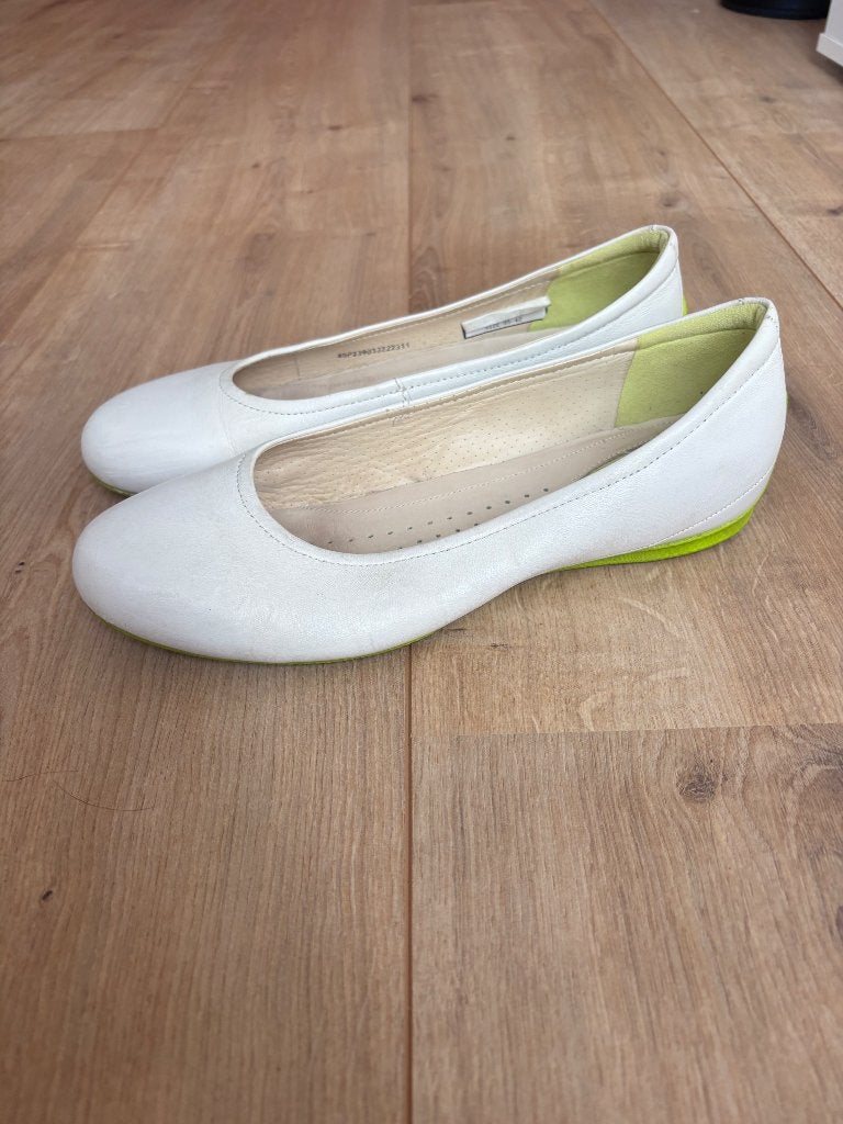 Witte ballerina’s Ecco maat 40, Ecco, Verzenden, Wit, Ballerina's