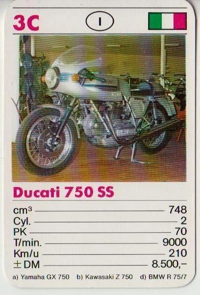 F88 motorkaartje 3c ducati 750 ss ( 3c ), Ophalen of Verzenden, Zo goed als nieuw, Motoren