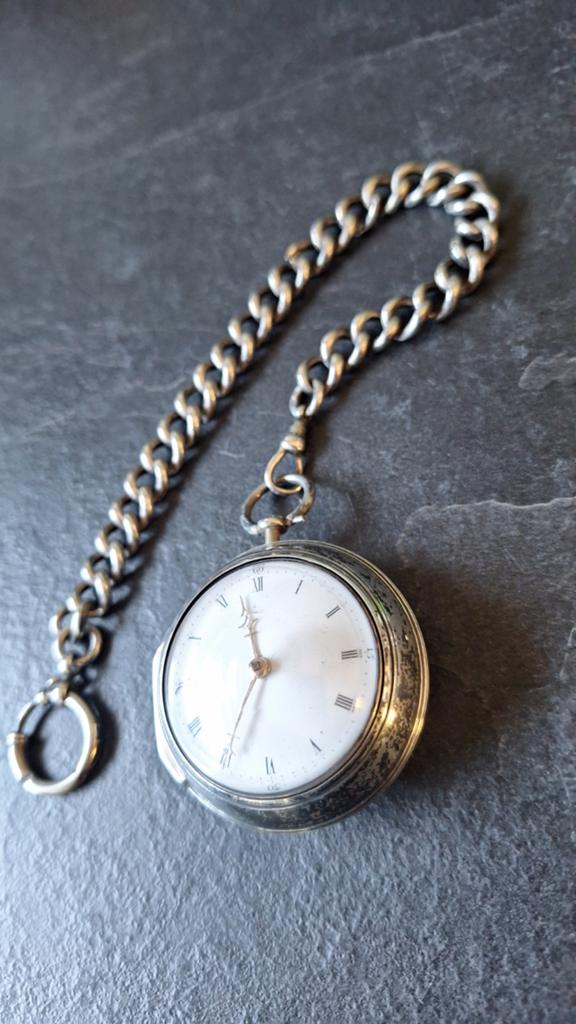 SNEK zilveren zakhorloge van bekende horlogemaker !, Ophalen of Verzenden, Zilver, Overige merken