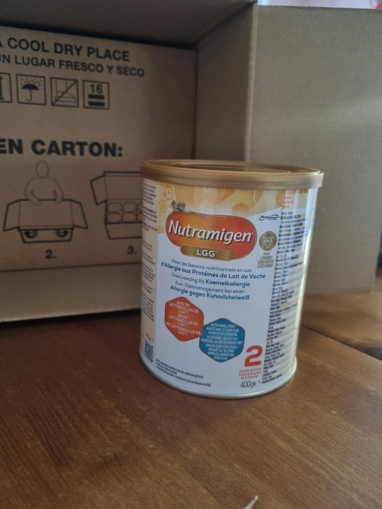 Nutramigen LGG 2  7 blikken, Kinderen en Baby's, Babyvoeding en Toebehoren, Ophalen of Verzenden, Nieuw, Overige typen