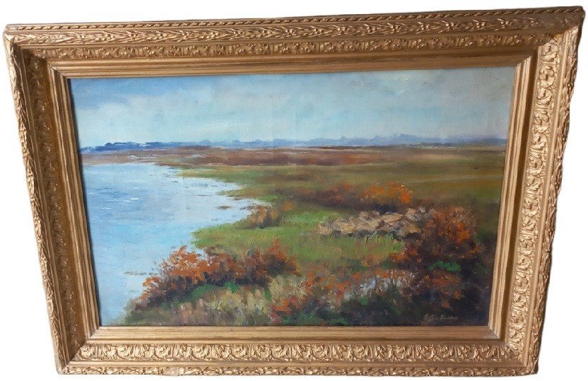 mooi heidelandschap., Antiek en Kunst, Ophalen, Landschap