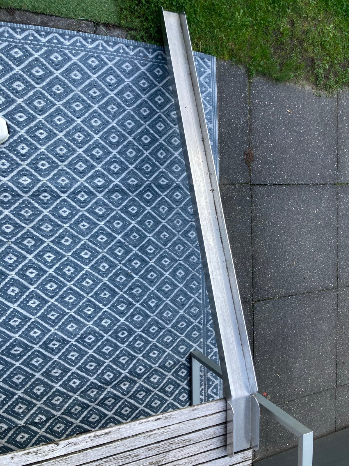 Metalen fietsgoot, Ophalen, Gebruikt