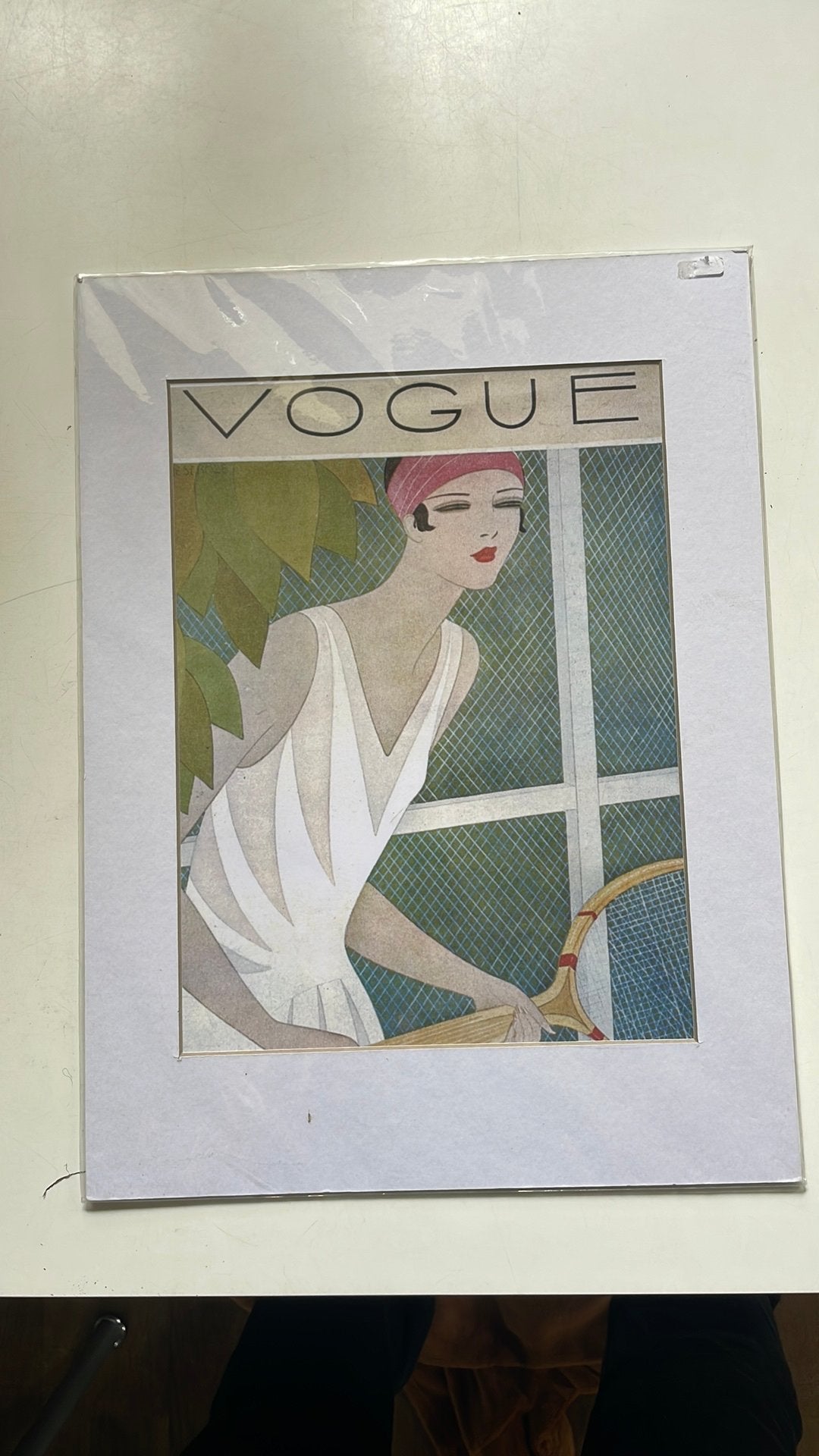 Print Vogue Tennis decoratie 29 x 40, Ophalen of Verzenden, Gebruikt, Overige typen