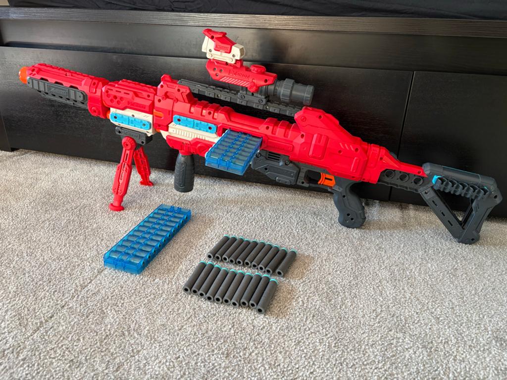 X-Shot Blaster met accessoires en pijltjes, Ophalen, Zo goed als nieuw