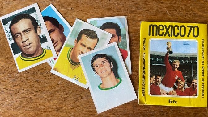 Mexico 70 WK Voetbalplaatjes en zakje, Ophalen of Verzenden, Gebruikt, Overige sporten, Poster, Plaatje of Sticker