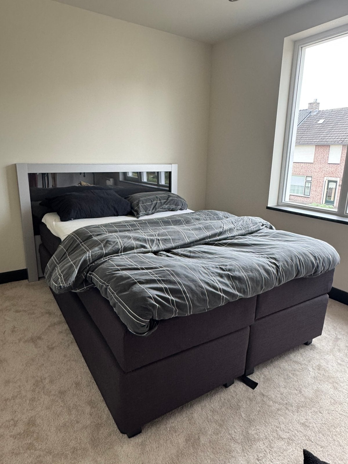 Karlsson boxspring | 140 cm | tweepersoonsbed, Ophalen, Zo goed als nieuw, Tweepersoons, 140 cm