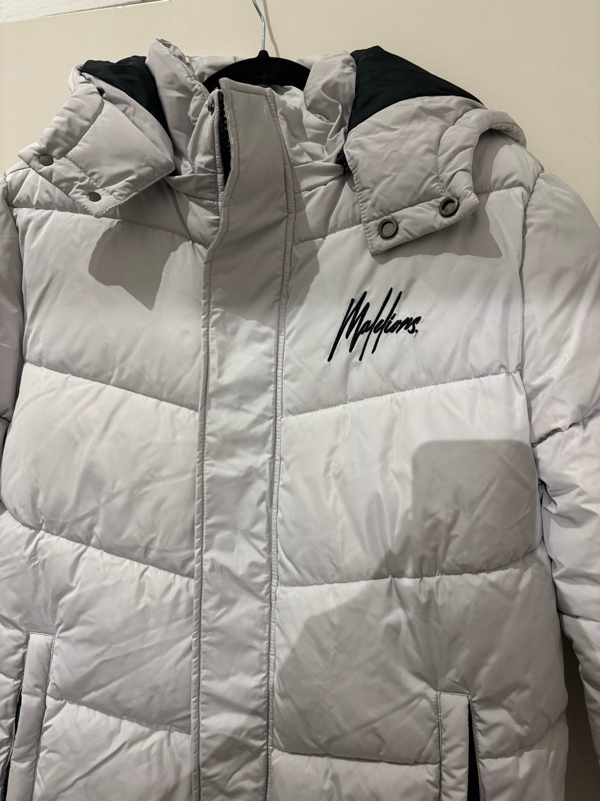 Malelions Signature Long Puffer Jacket - Grijs, Kleding | Dames, Ophalen of Verzenden, Zo goed als nieuw, Maat 36 (S), Grijs