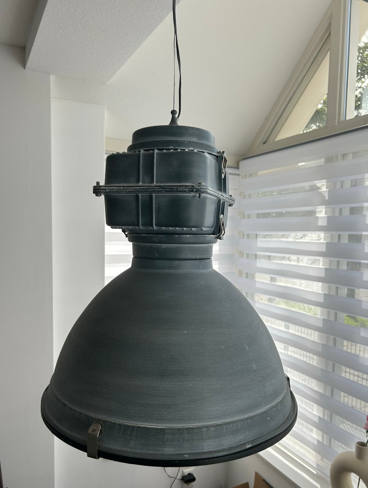 Industriële hanglamp - Grote fabriekslamp, Huis en Inrichting, Ophalen, Gebruikt, Metaal, E27 (groot)