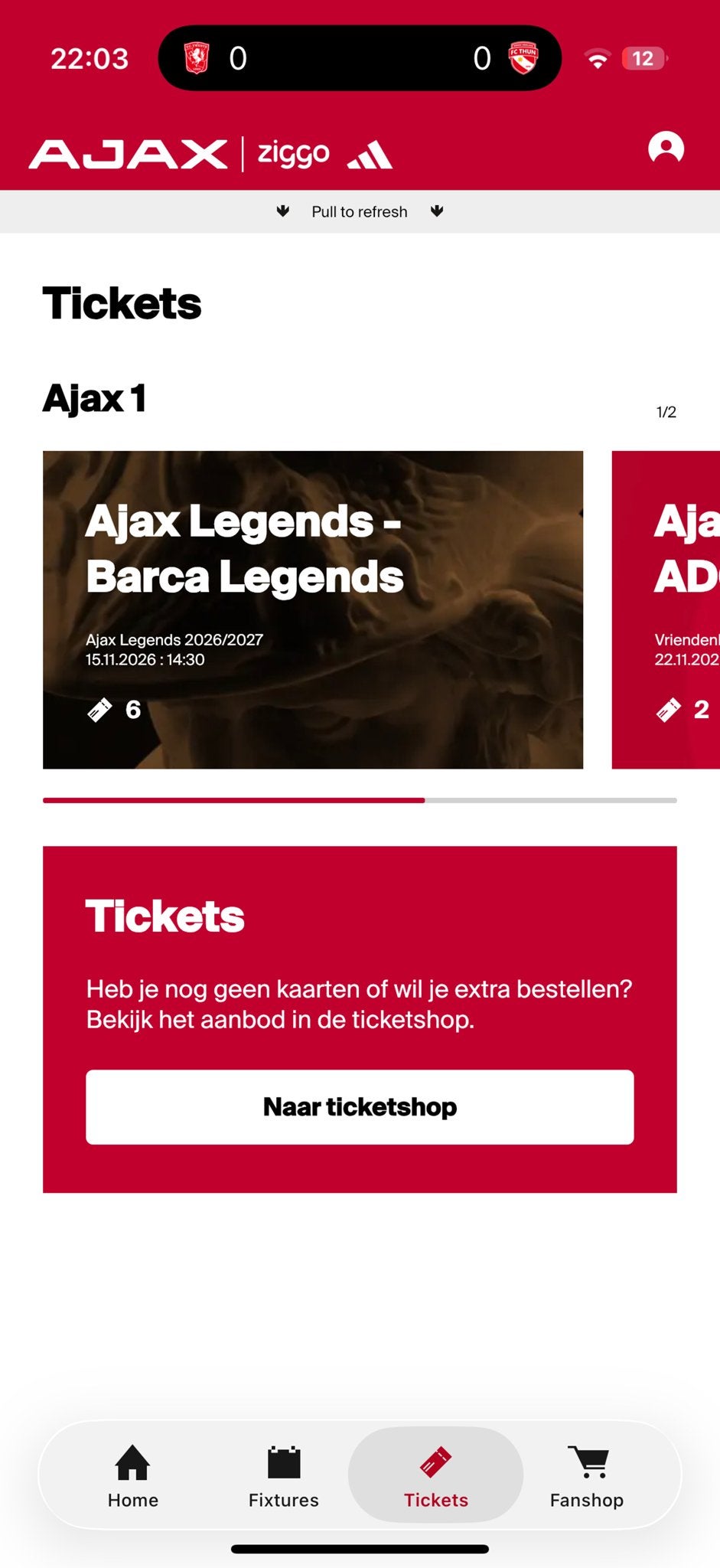 2 kaartjes naast elkaar ajax barca ledgends
