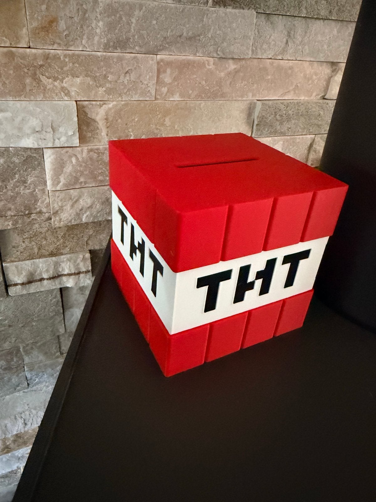 TNT Spaarpot 3D - Minecraft Stijl, Verzamelen, Ophalen of Verzenden, Nieuw, Kunststof, Strip- of Tekenfilmfiguur