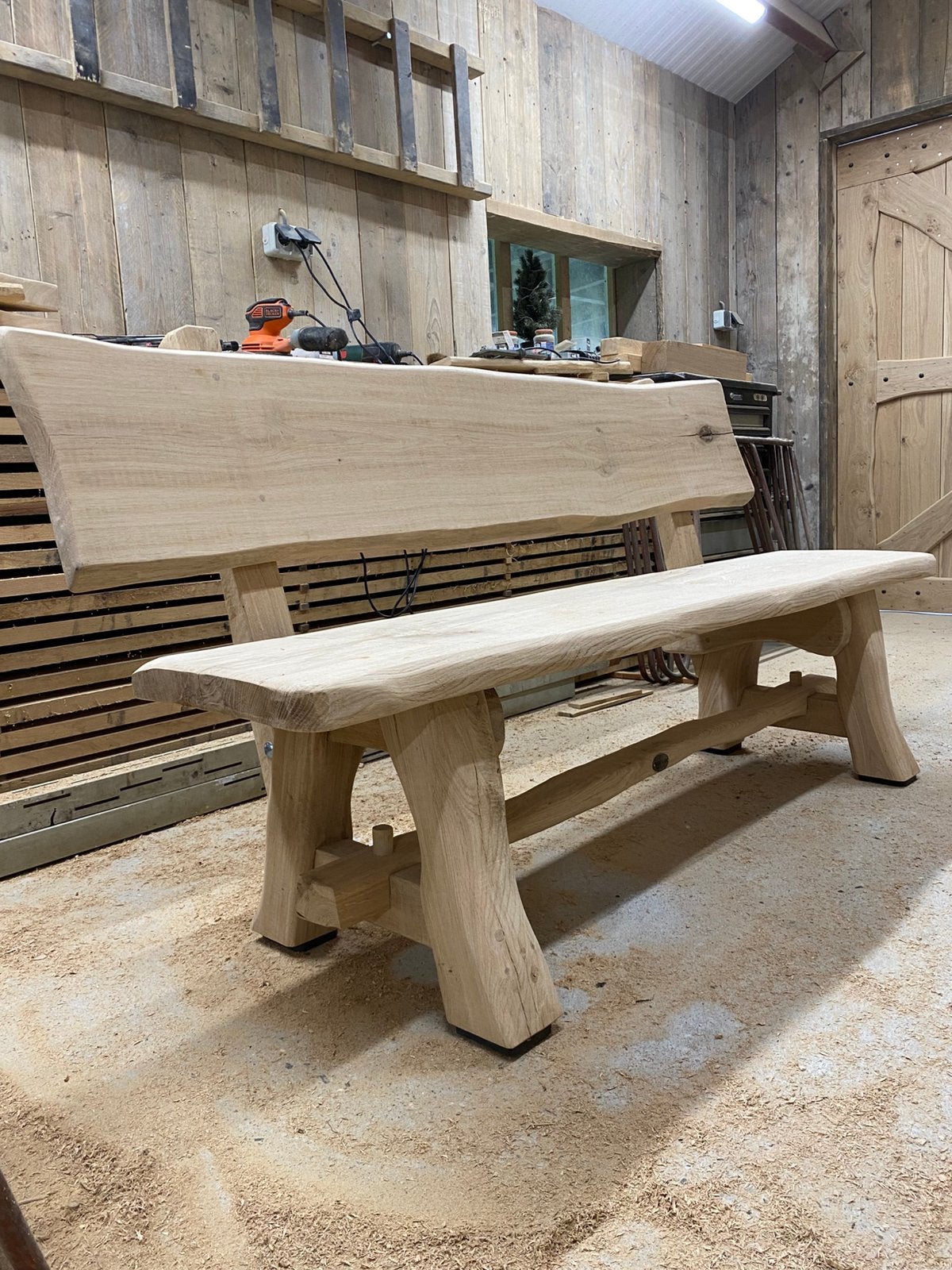 Tuinbank, landelijk eikenhouten maatwerk nieuw, Ophalen of Verzenden, Nieuw, Hout