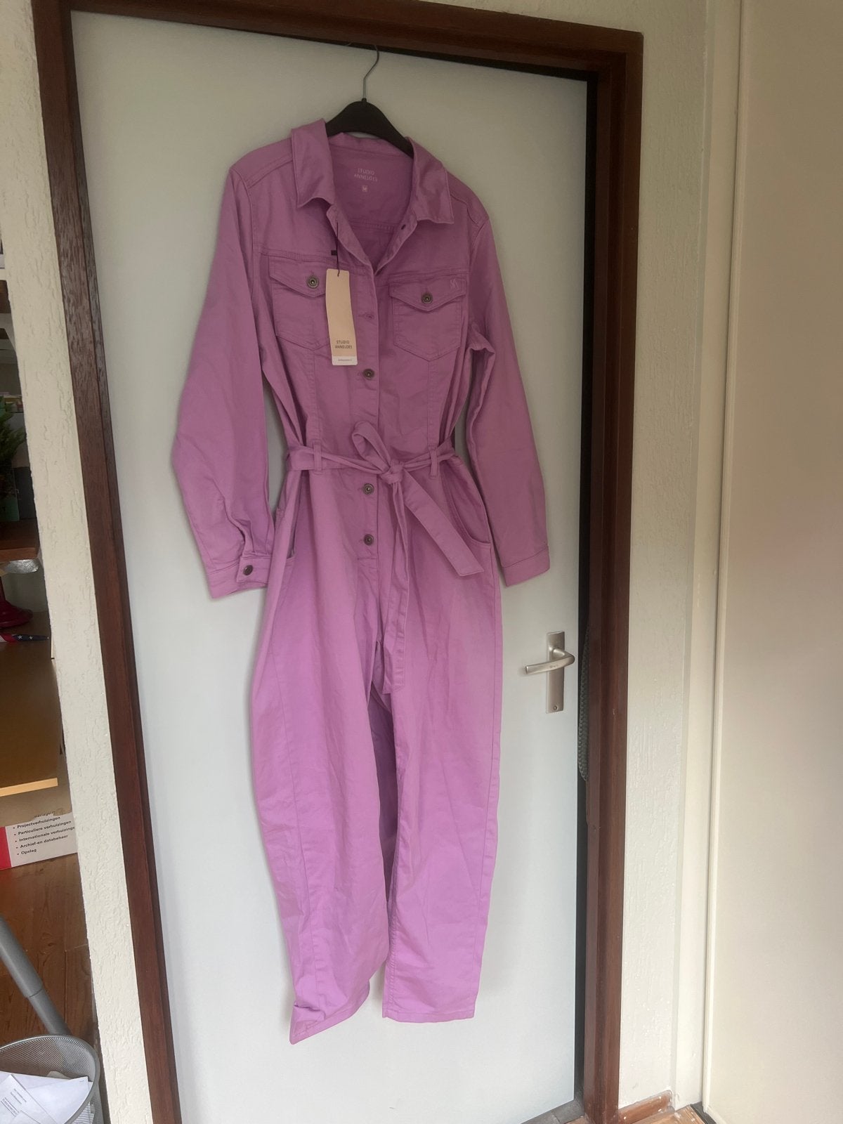 Studio Anneloes 2-Pocket Denim Jumpsuit - Maat M, Ophalen of Verzenden, Nieuw, Maat 38/40 (M), Paars