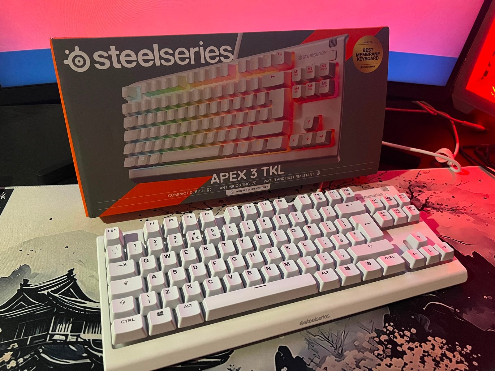 SteelSeries Apex 3 TKL Gaming Toetsenbord Wit, Computers en Software, Toetsenborden, Gaming toetsenbord, Ophalen of Verzenden