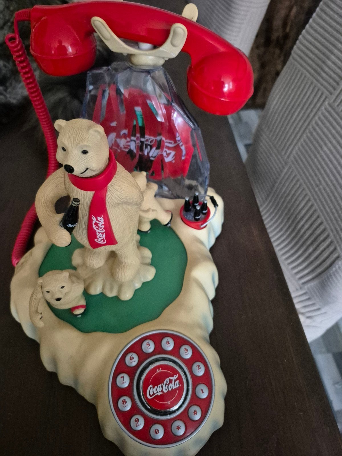 Coca-Cola Telefoon met IJsberen - Uniek Verzamelobject, Ophalen, Gebruikt, Met draaischijf