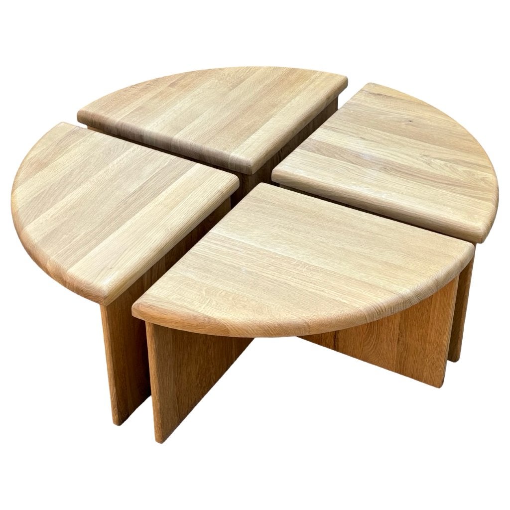 Vintage salontafel bijzettafeltjes jaren 80 design, Ophalen, Gebruikt, 50 tot 100 cm, Vintage Salontafel