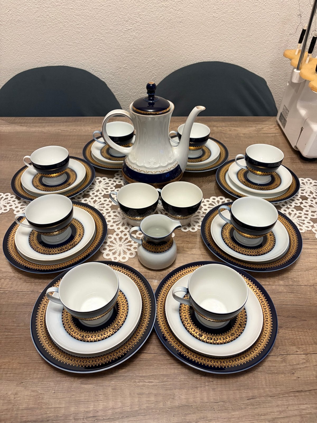 Thomas Germany Servies - Blauw/Goud, Huis en Inrichting, Ophalen, Overige merken, Vintage, Zo goed als nieuw