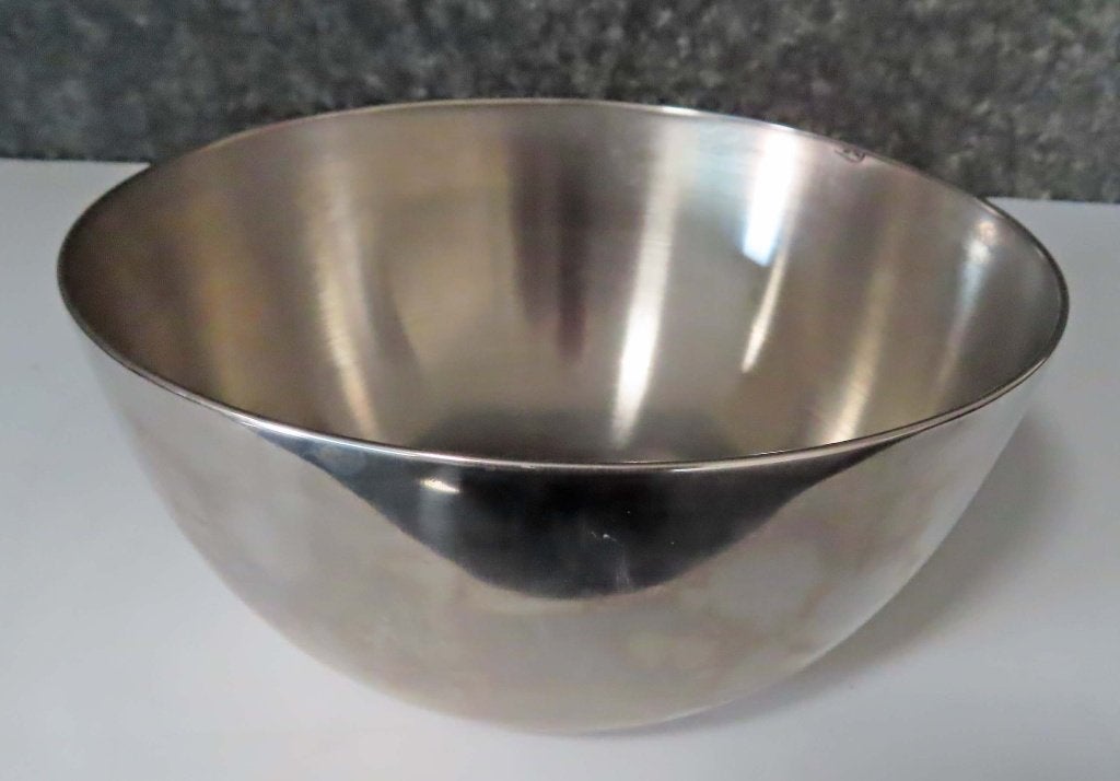 Beslagkom, RVS, diameter 20 cm, zgan, Overige typen, Zilver, Ophalen of Verzenden, Zo goed als nieuw